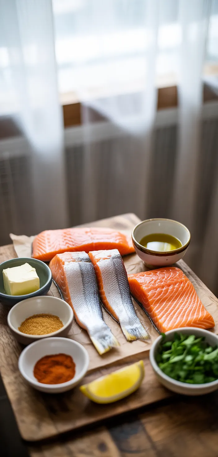 Ingredients photo for Perfectly Baked Salmon – Get That Texas Roadhouse Flavor! Recipe