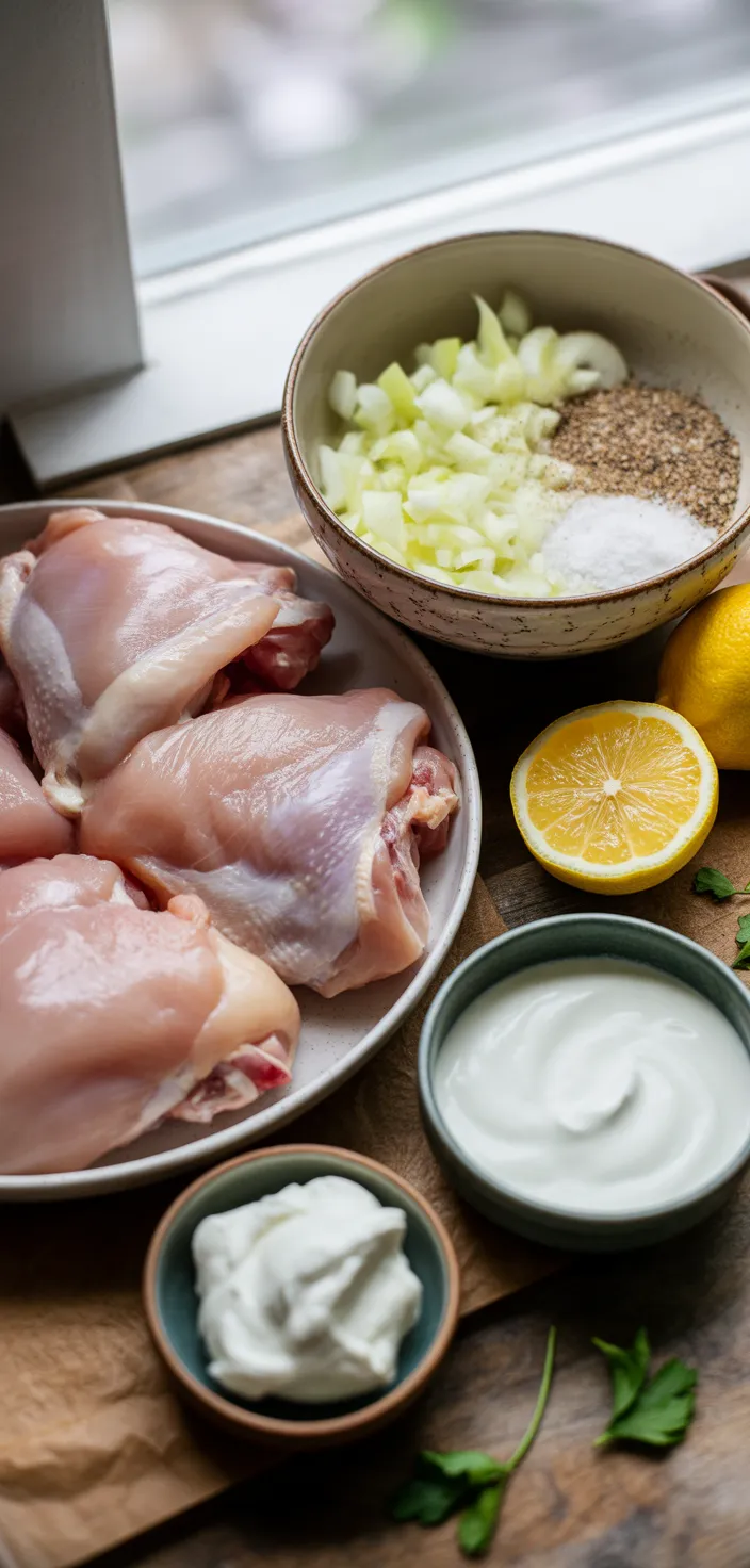 Ingredients photo for Slow Cooker Creamy Lemon Chicken Recipe