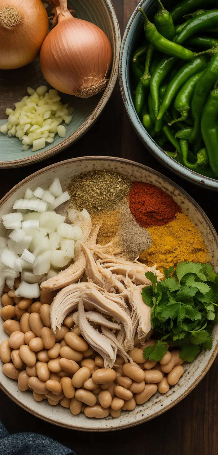 Ingredients photo for White Bean Chicken Chili Recipe