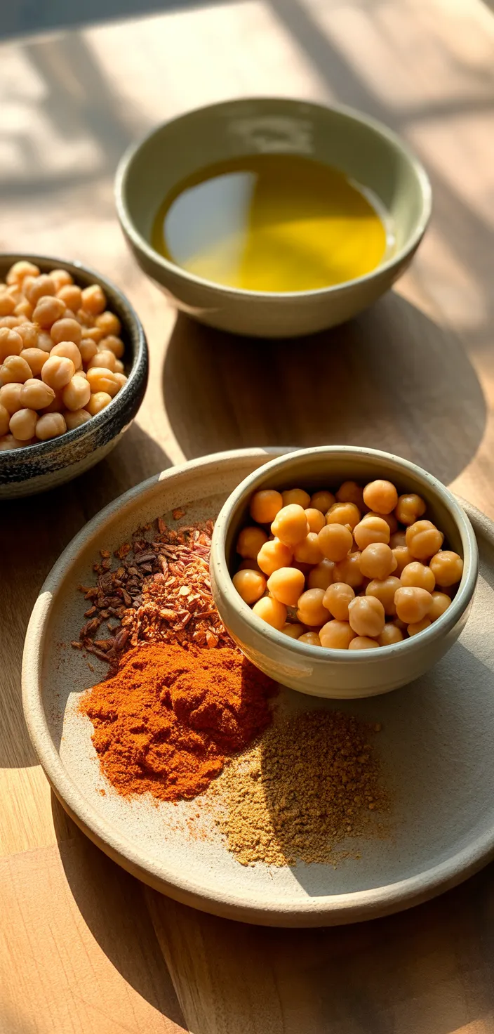 Ingredients photo for Best Crispy Oven Roasted Chickpeas Recipe