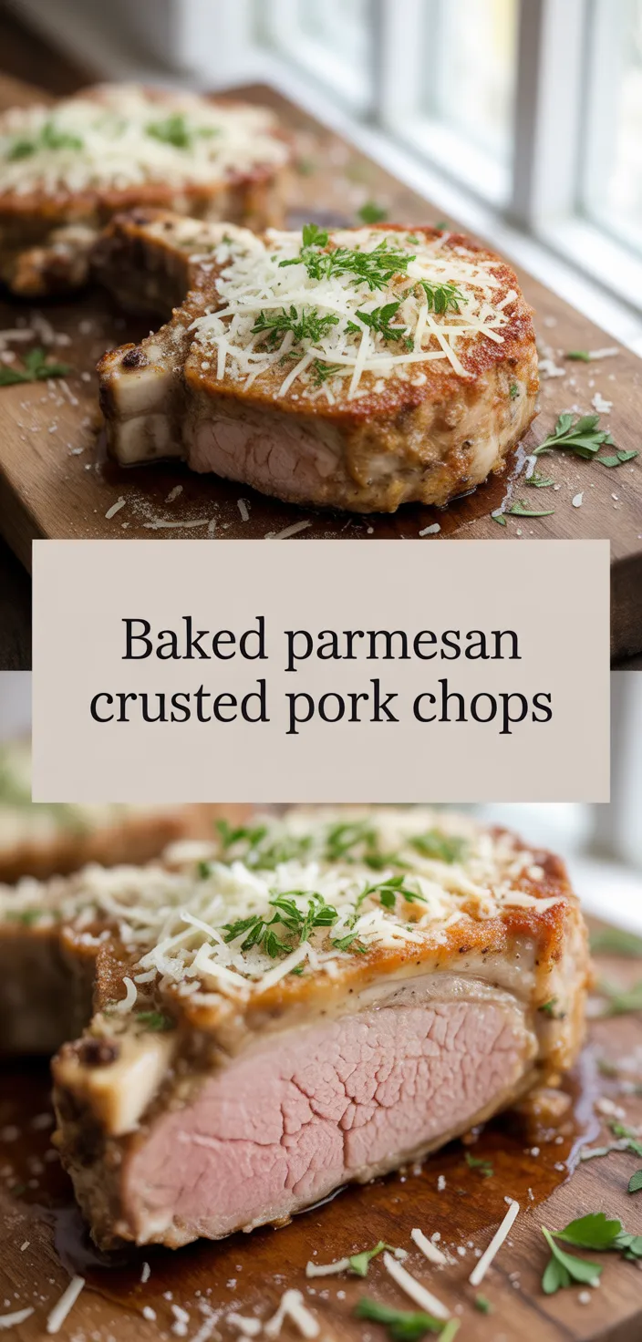 A photo of Baked Parmesan Crusted Pork Chops Recipe