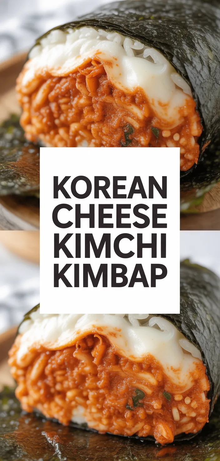 A photo of Korean Cheese Kimchi Kimbap Recipe