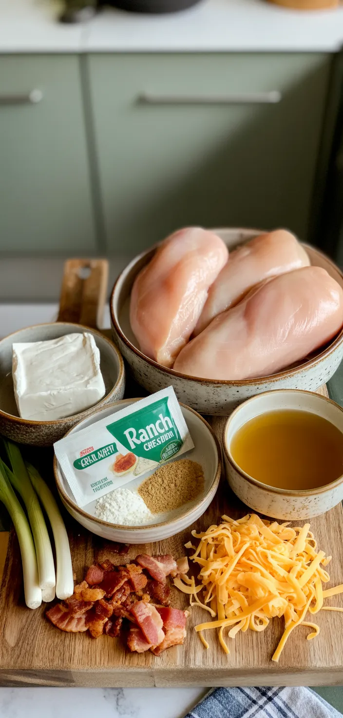 Ingredients photo for Creamy Crockpot Crack Chicken Recipe