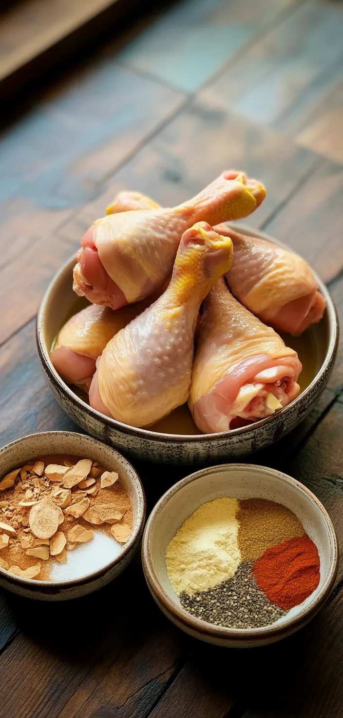 Ingredients photo for Crispy Baked Chicken Legs Drumsticks Recipe