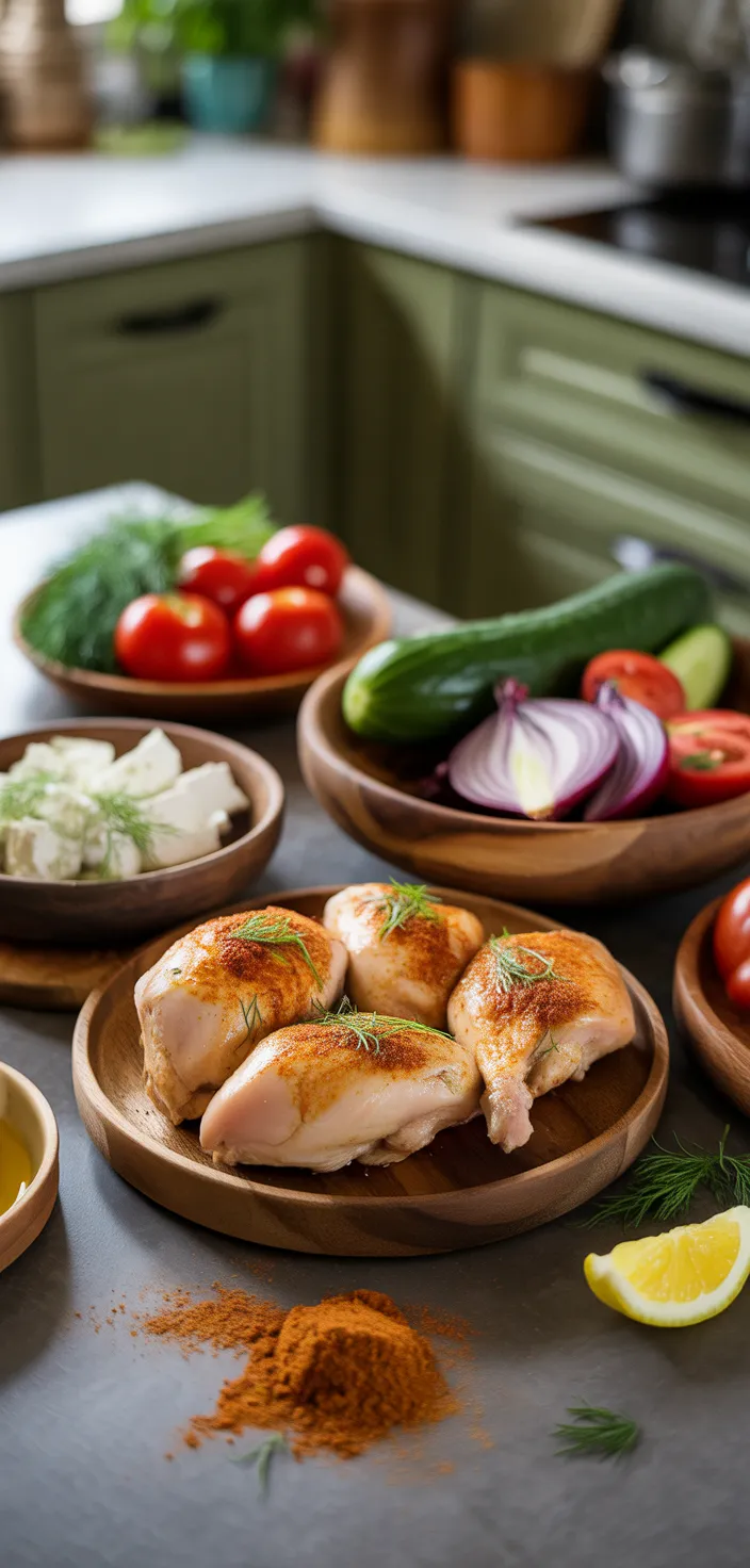 Ingredients photo for GREEK CHICKEN GYROS Recipe