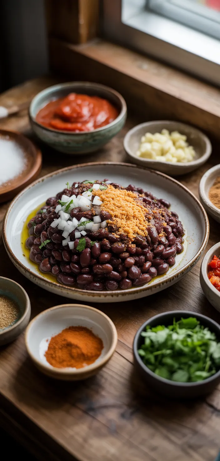 Ingredients photo for Simple Amazing Blackbean Burgers! Recipe