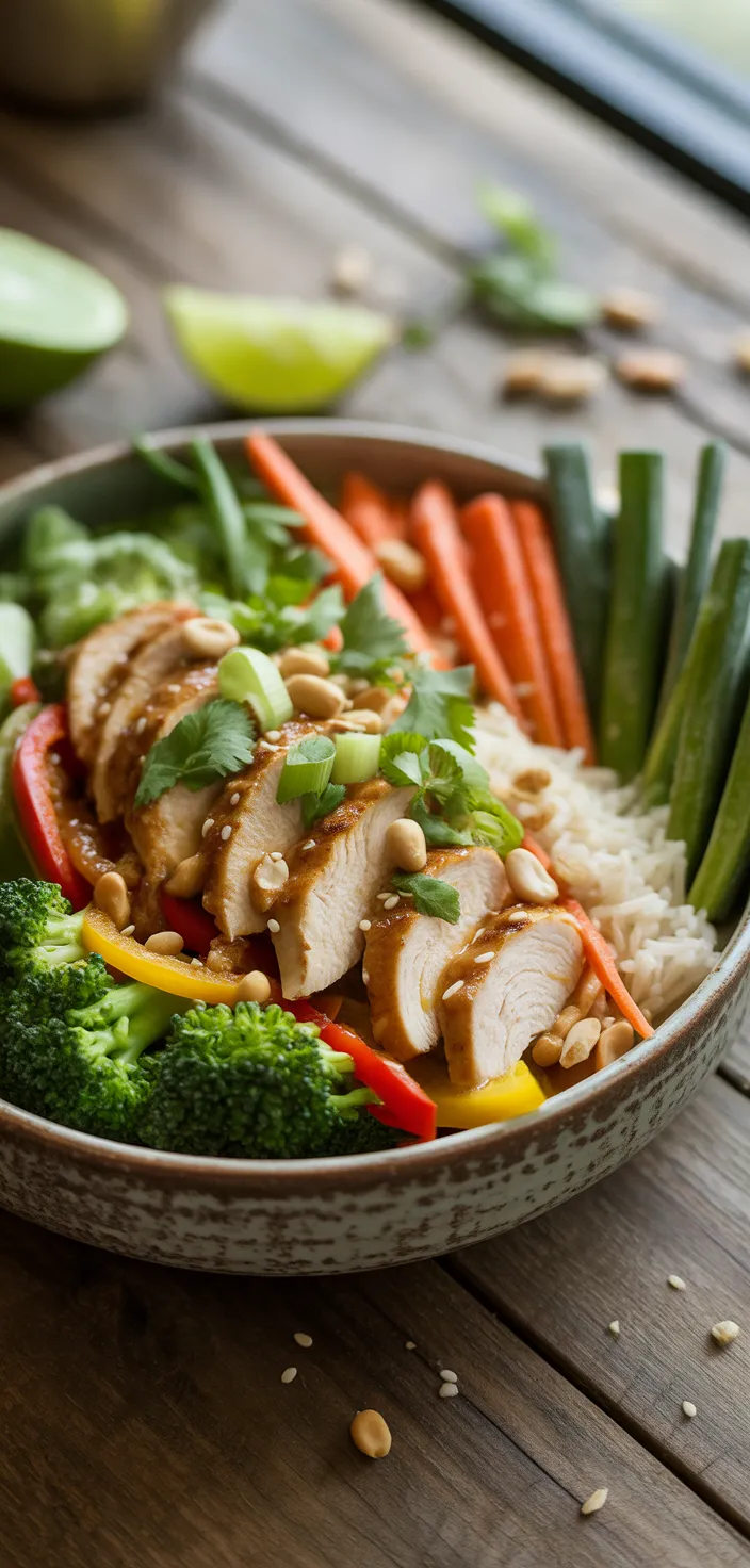 Ingredients photo for Thai Peanut Chicken Buddha Bowls Recipe