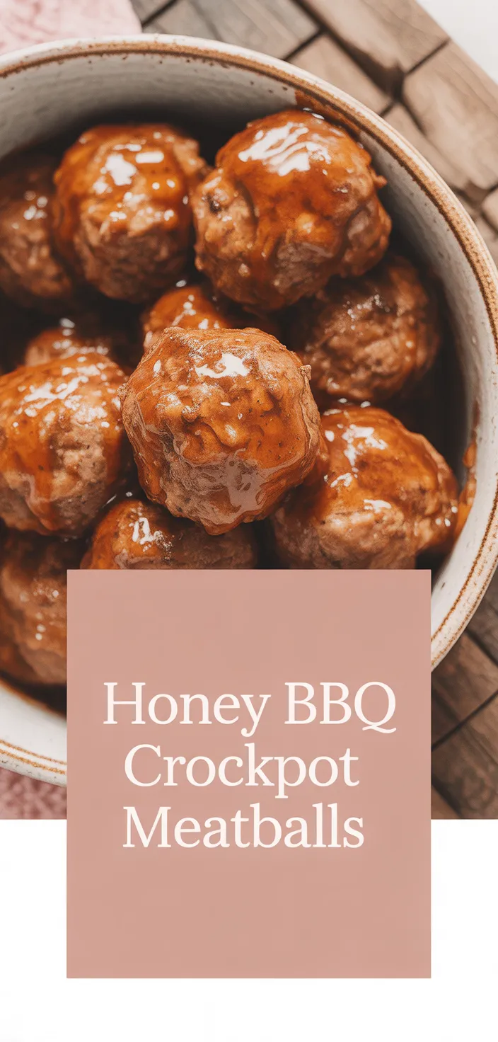 A photo of Honey Bbq Crockpot Meatballs Recipe