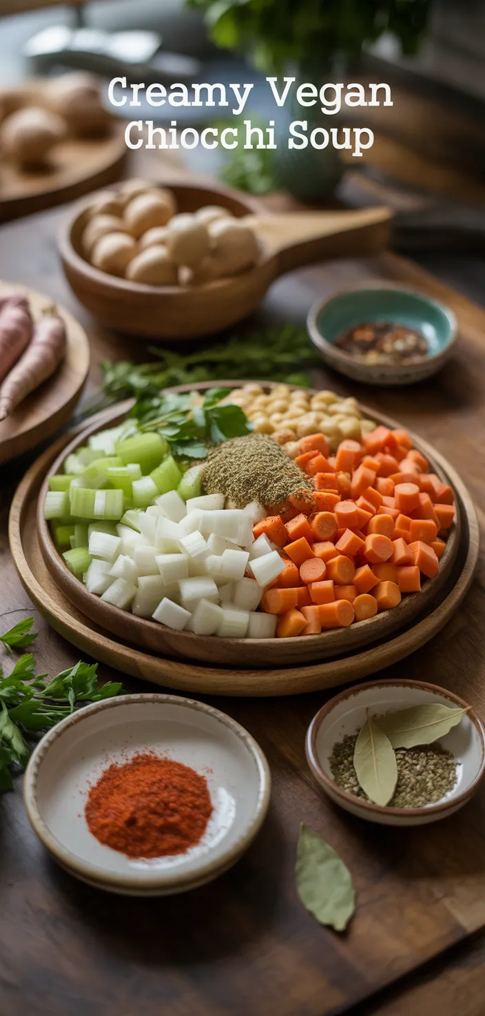 Ingredients photo for Creamy Vegan Chickpea Gnocchi Soup Recipe