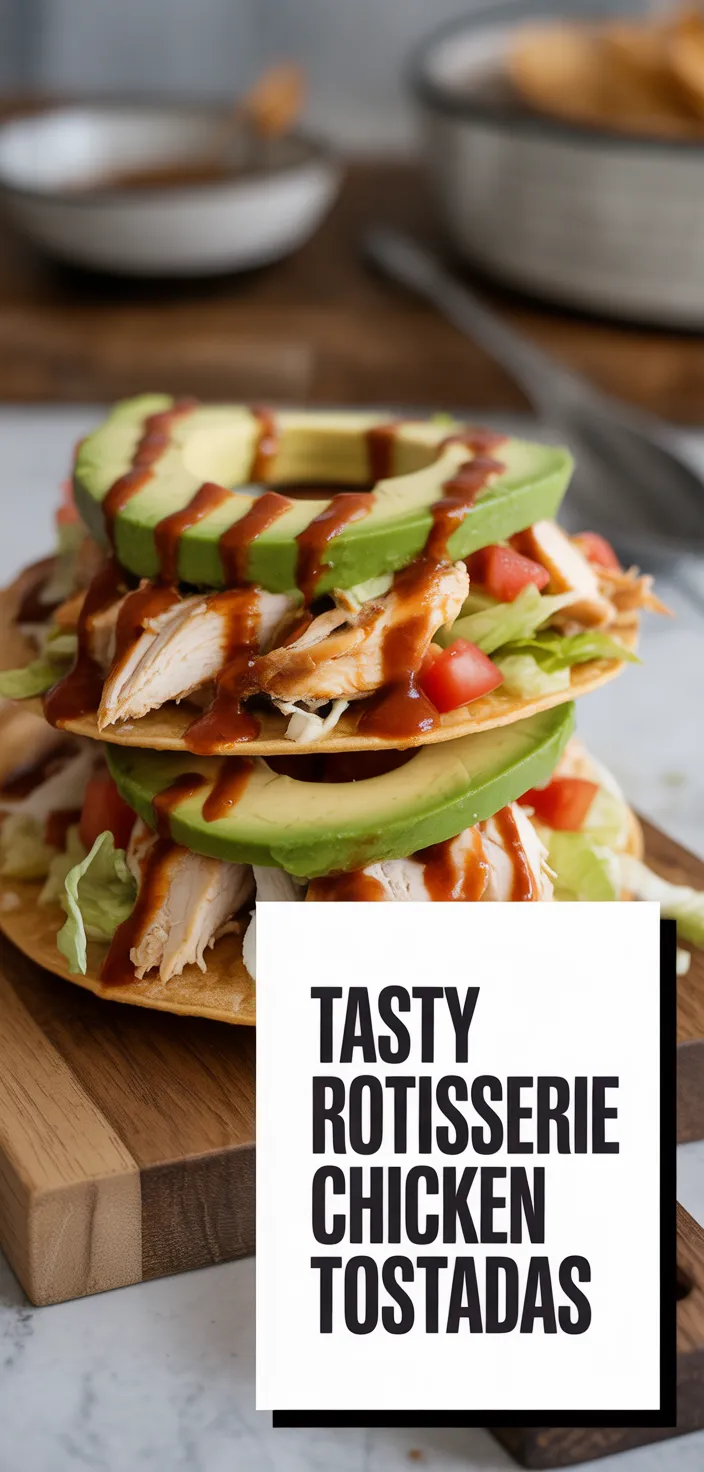 A photo of Tasty Rotisserie Chicken Tostadas Recipe