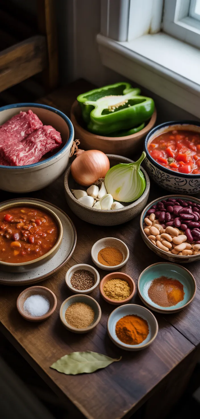 Ingredients photo for CROCK POT CHILI Recipe