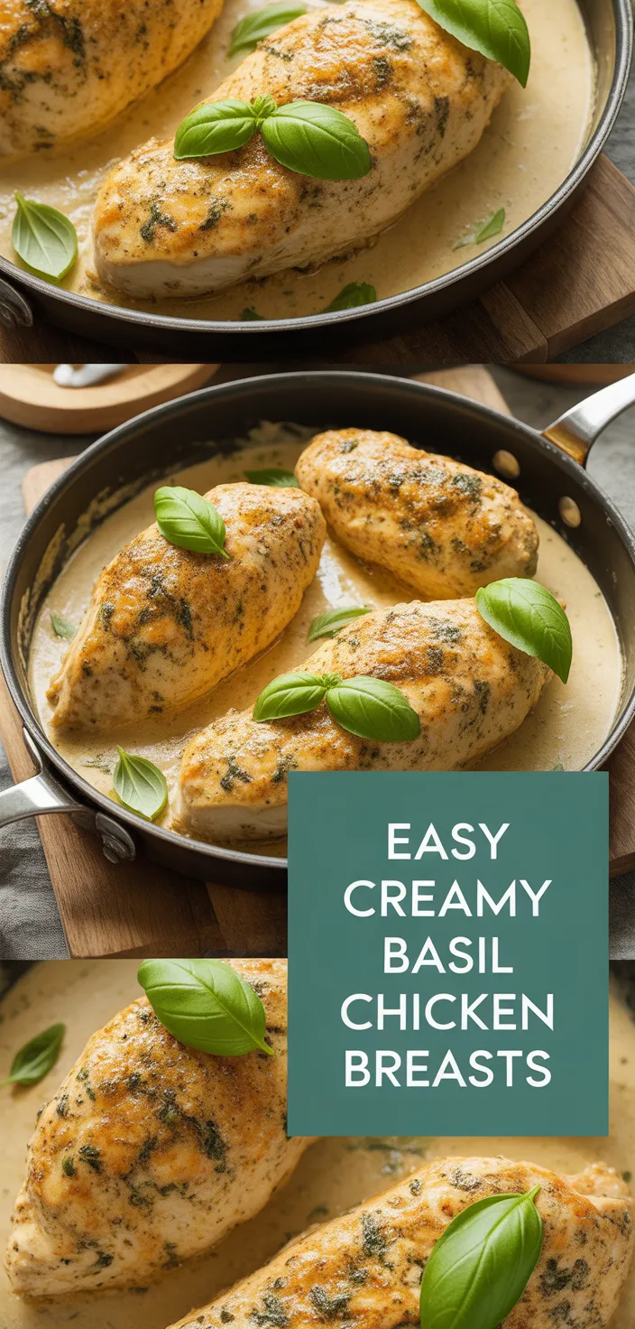 A photo of Easy Creamy Basil Chicken Breasts Recipe
