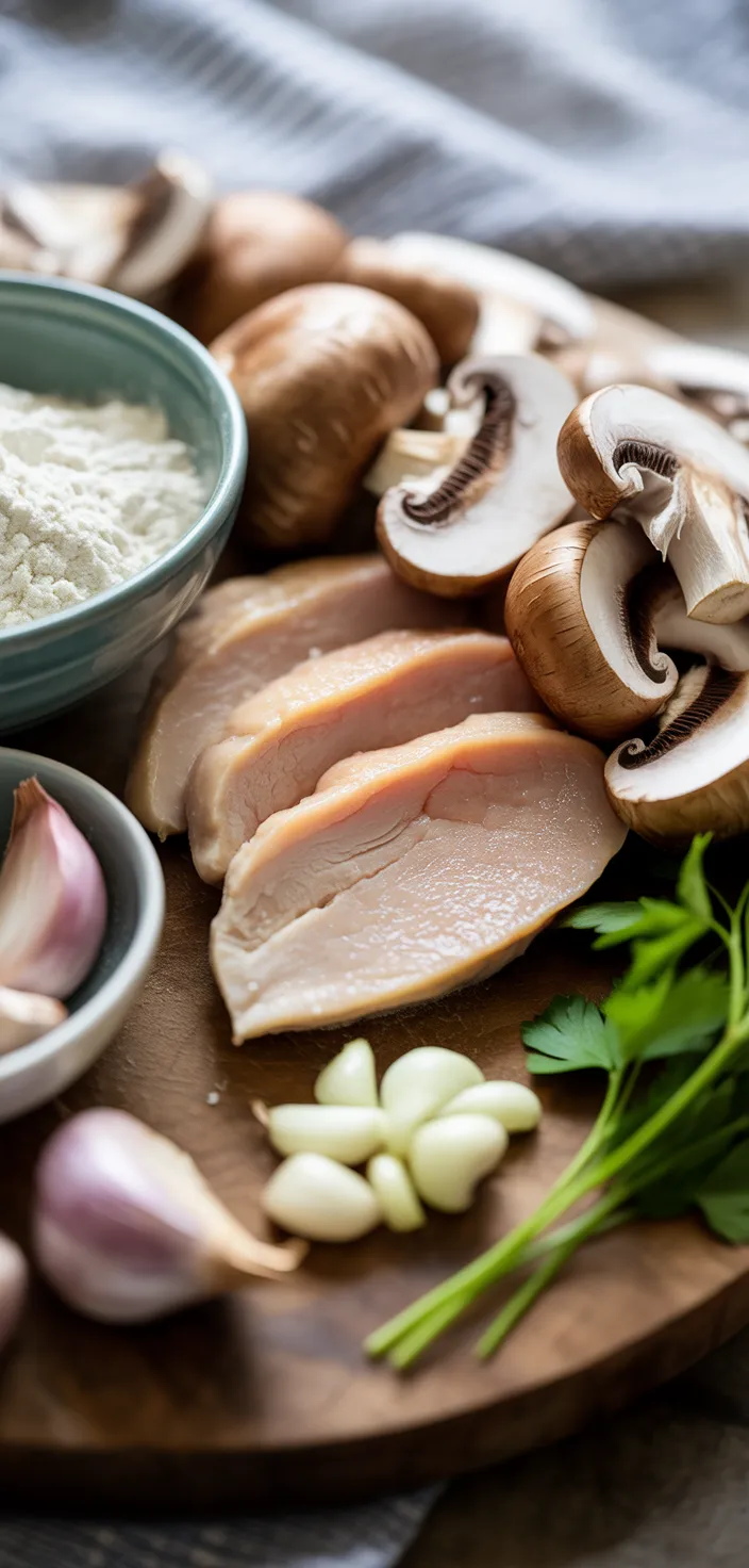 Ingredients photo for Skinny Chicken Marsala Recipe