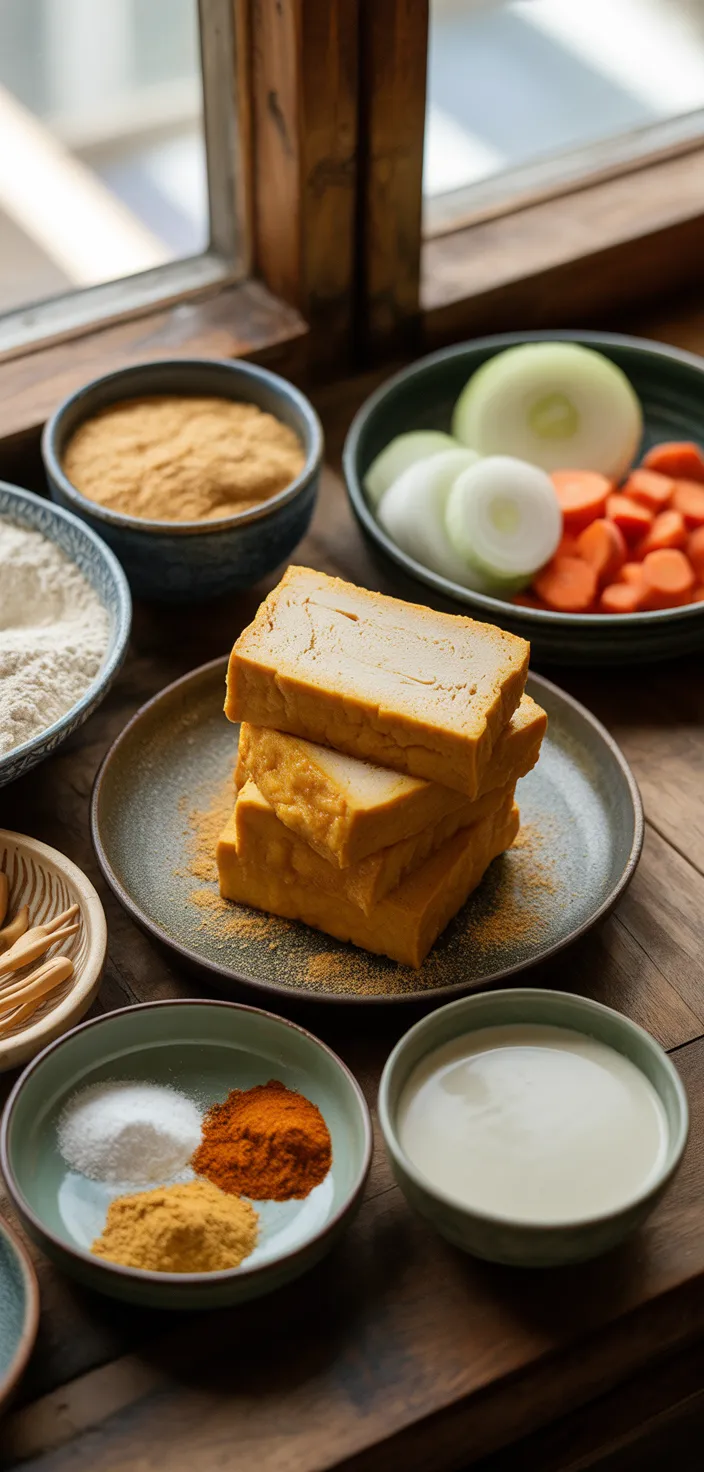 Ingredients photo for Tofu Katsu Curry Recipe (Vegan)