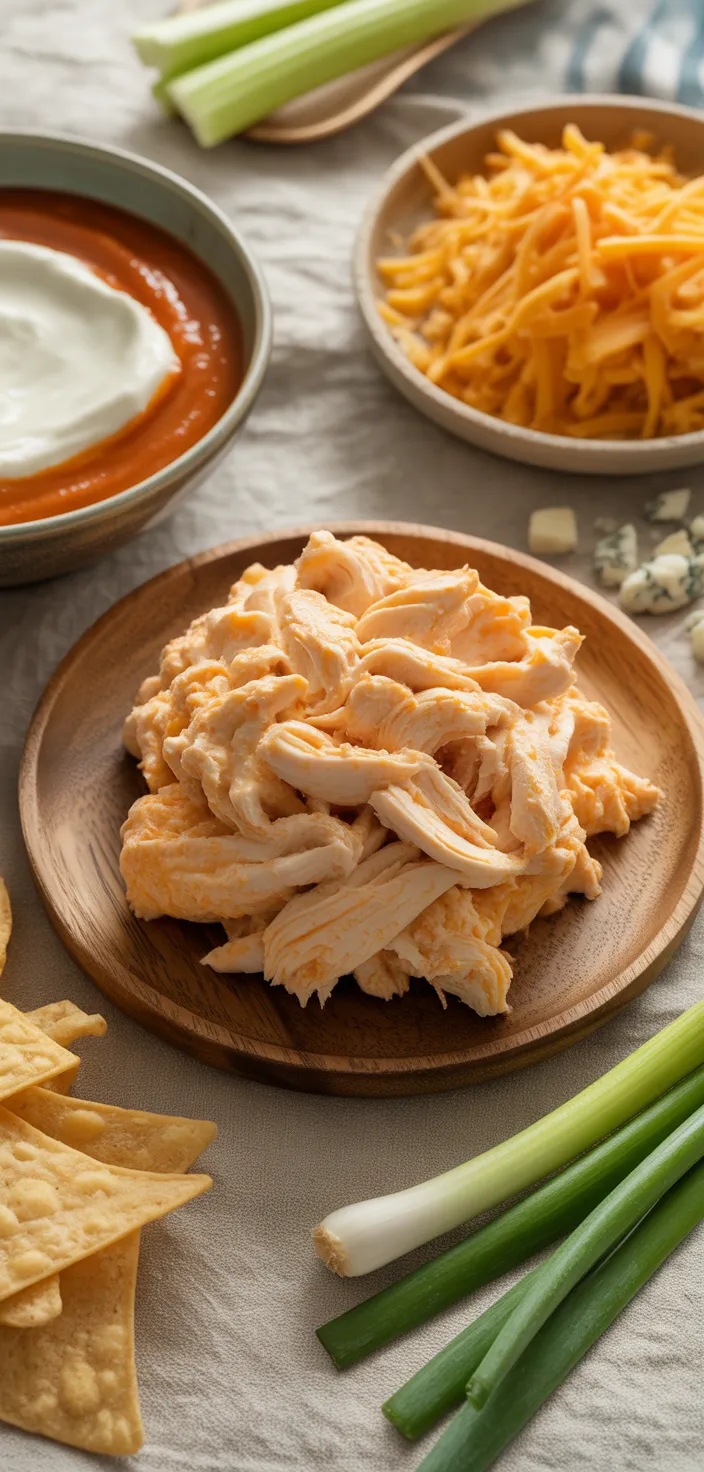 Ingredients photo for Buffalo Chicken Dip In A Crock Pot Recipe