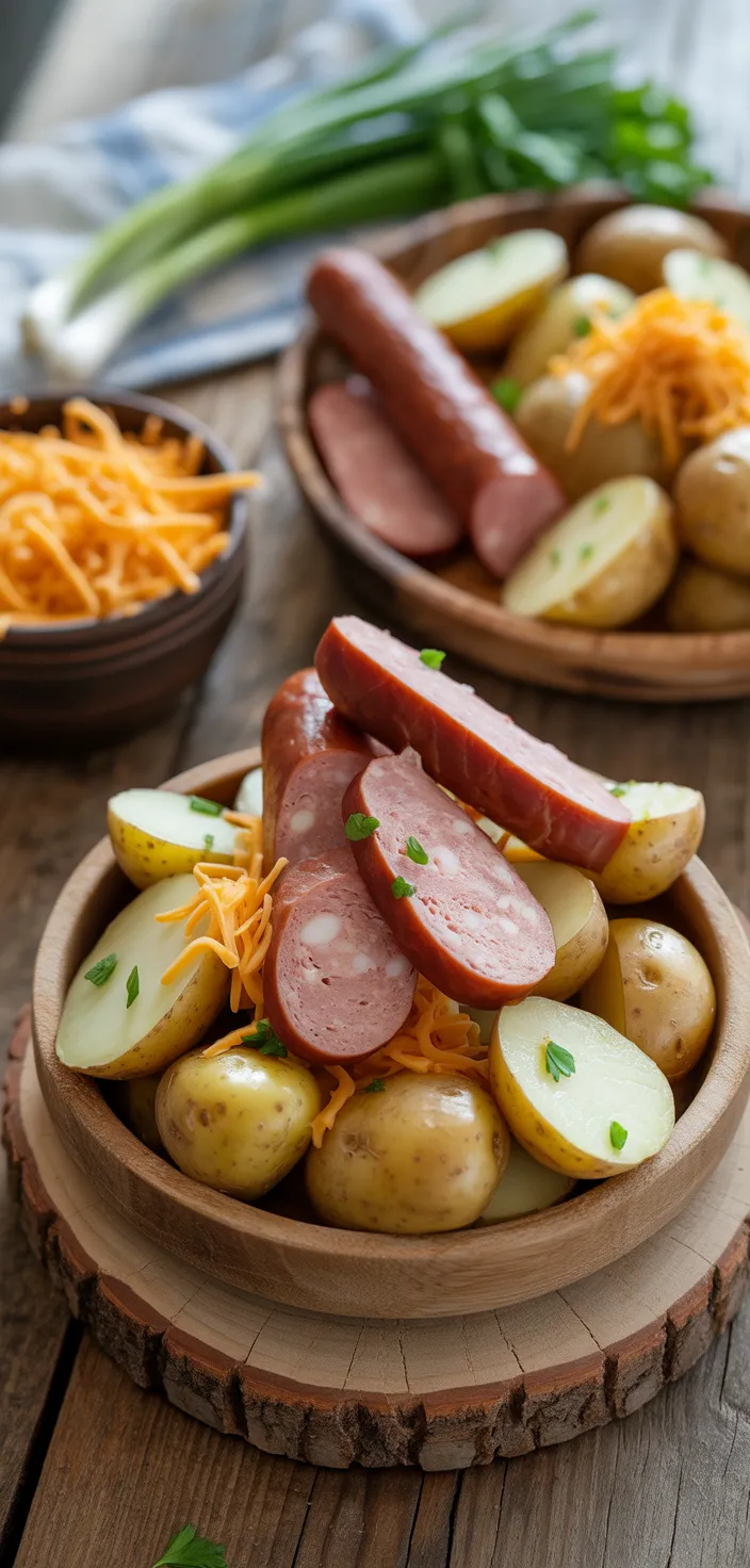 Ingredients photo for Cheesy Ranch Potatoes And Smoked Sausage Recipe