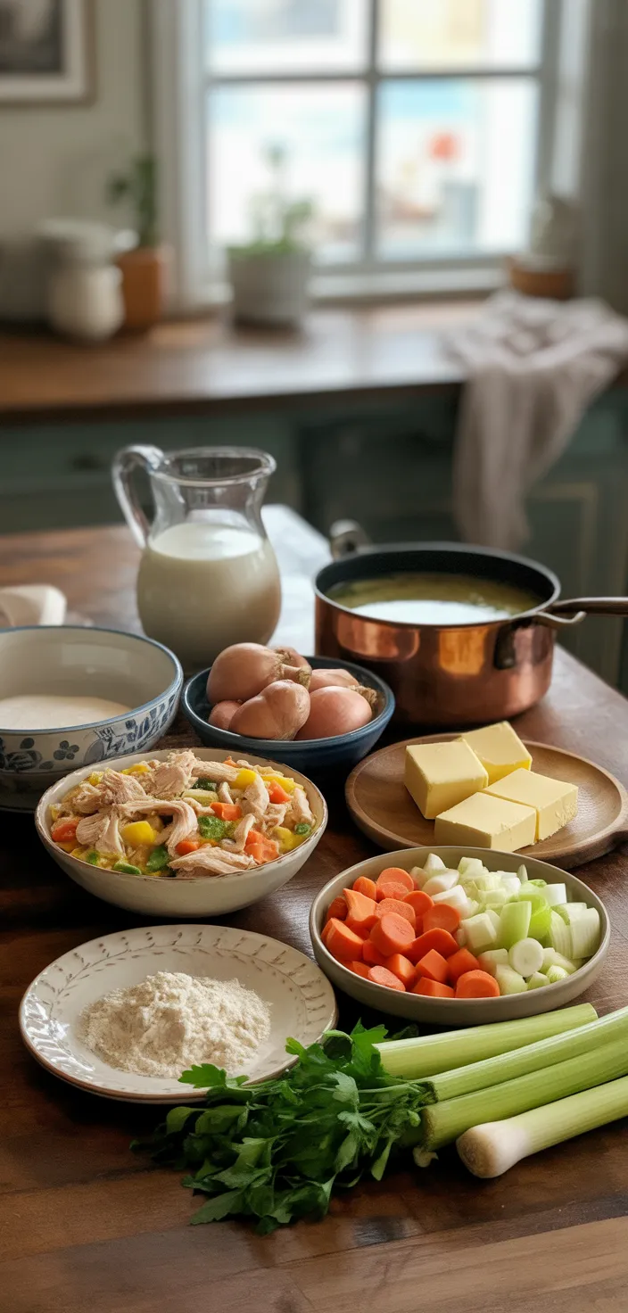 Ingredients photo for Chicken Pot Pie Casserole Recipe