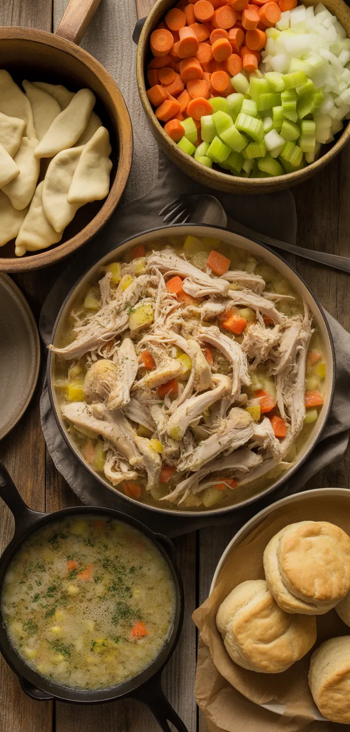 Ingredients photo for Chicken Pot Pie With Biscuits Recipe