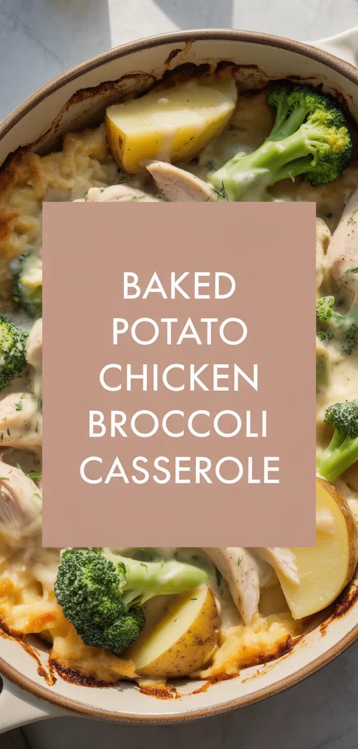 A photo of Baked Potato Chicken Broccoli Casserole Recipe
