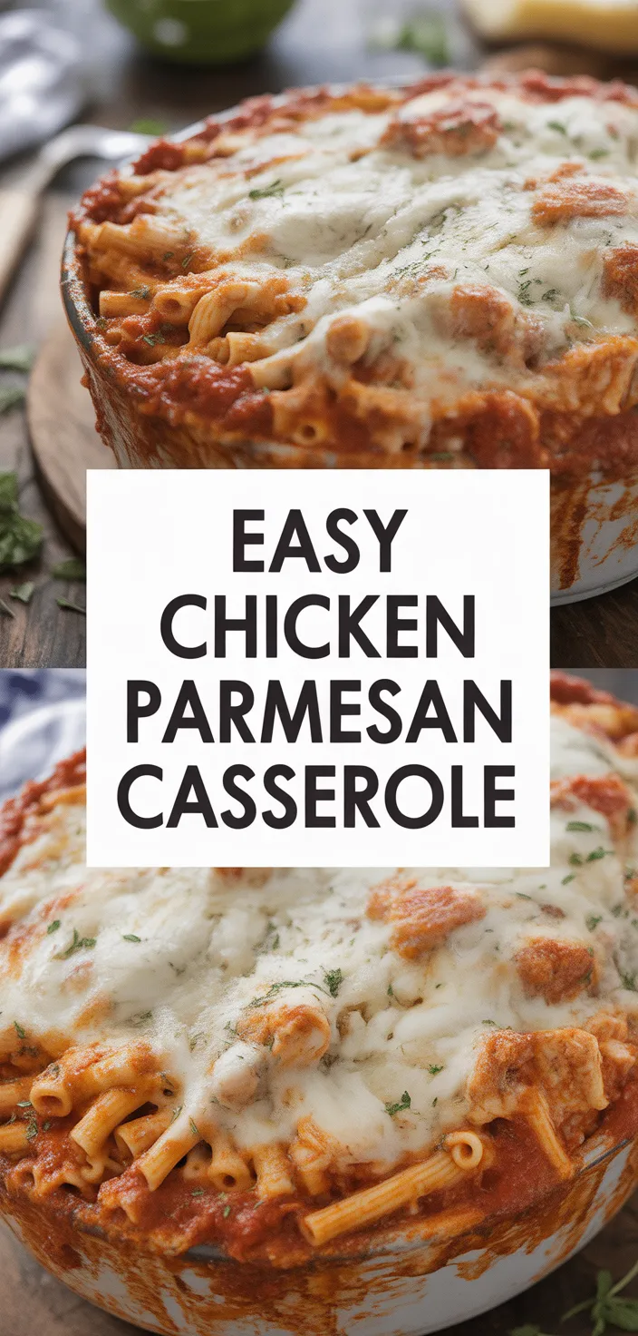 A photo of Easy Chicken Parmesan Casserole Recipe
