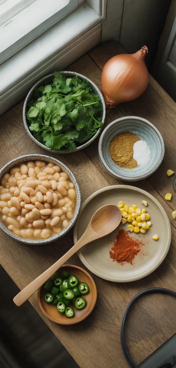 Ingredients photo for Easy Healthy White Bean Chili Recipe