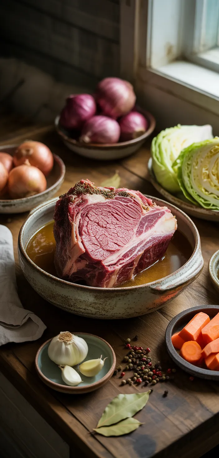 Ingredients photo for Slow Cooker Corned Beef And Cabbage Recipe
