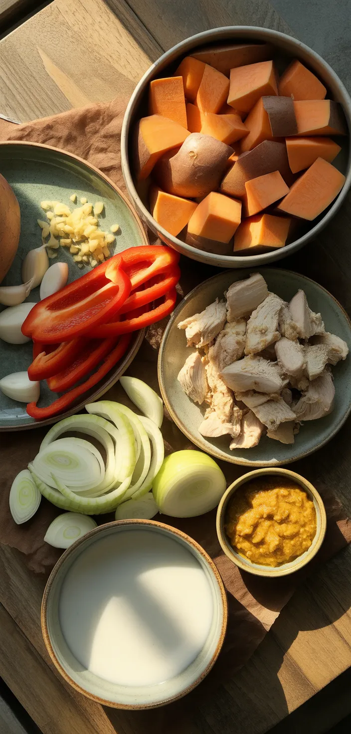Ingredients photo for Thai Coconut Curry Chicken Recipe