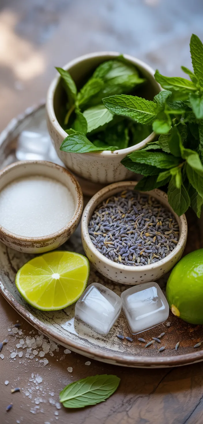Ingredients photo for Virgin Lavender Mojito Recipe For Spring Brunch