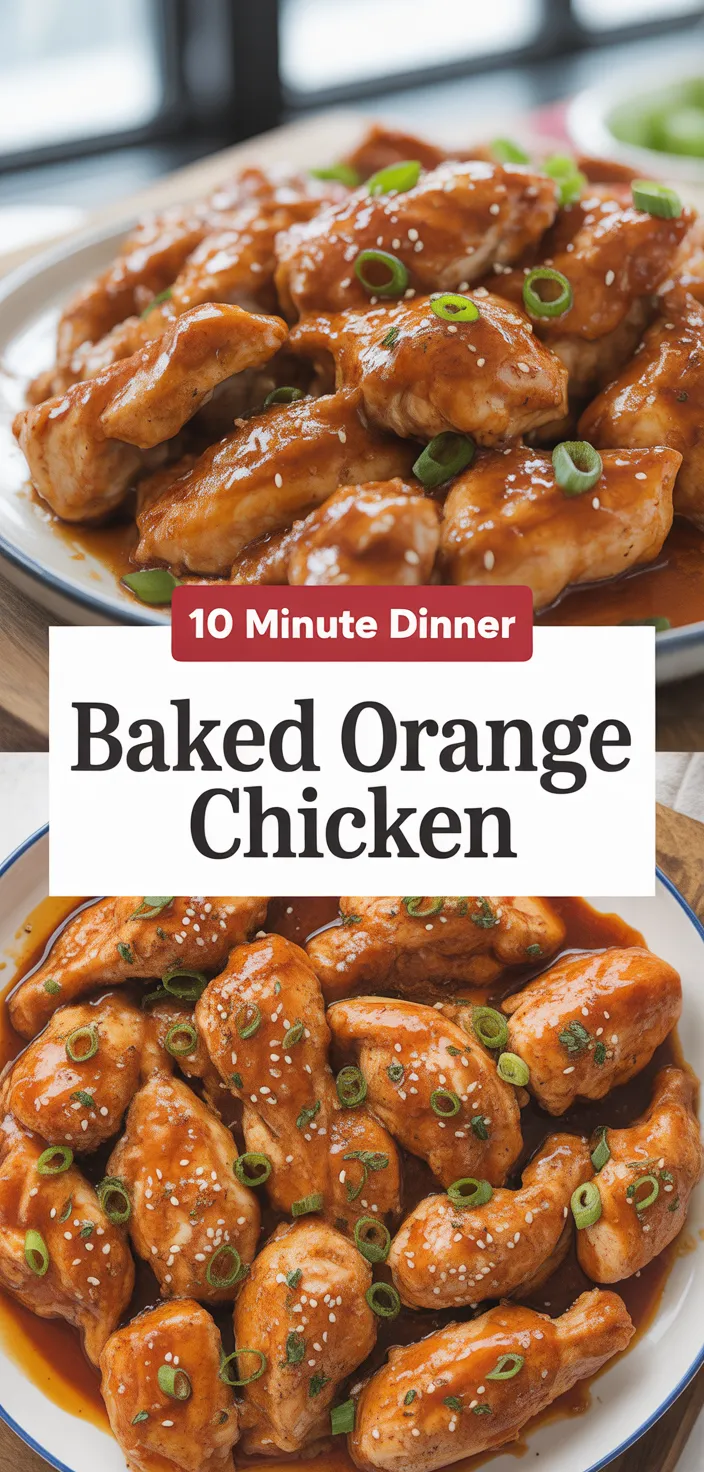 A photo of Baked Orange Chicken Made With Panda Express Orange Chicken Copycat Sauce With An Easy Baked Recipe