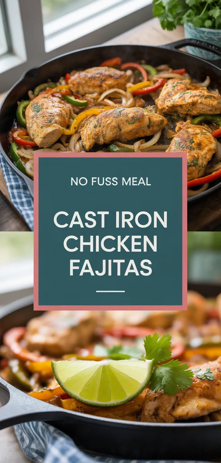 A photo of Cast Iron Chicken Fajitas Recipe
