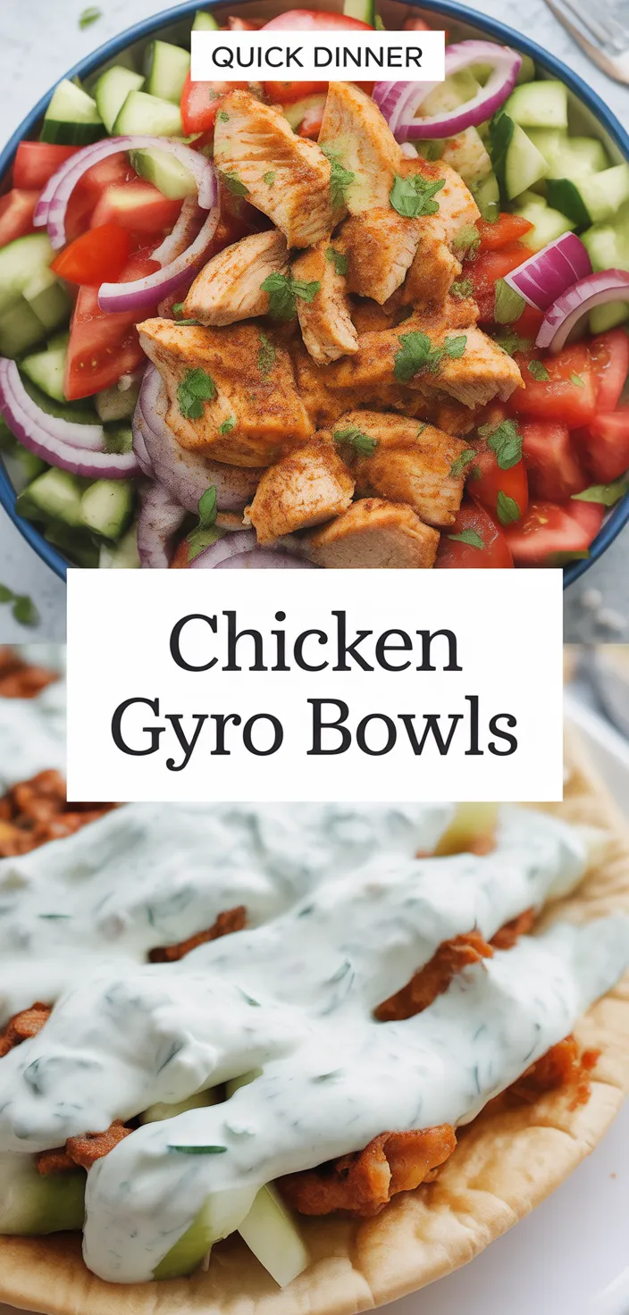 A photo of Chicken Gyro Bowls Recipe