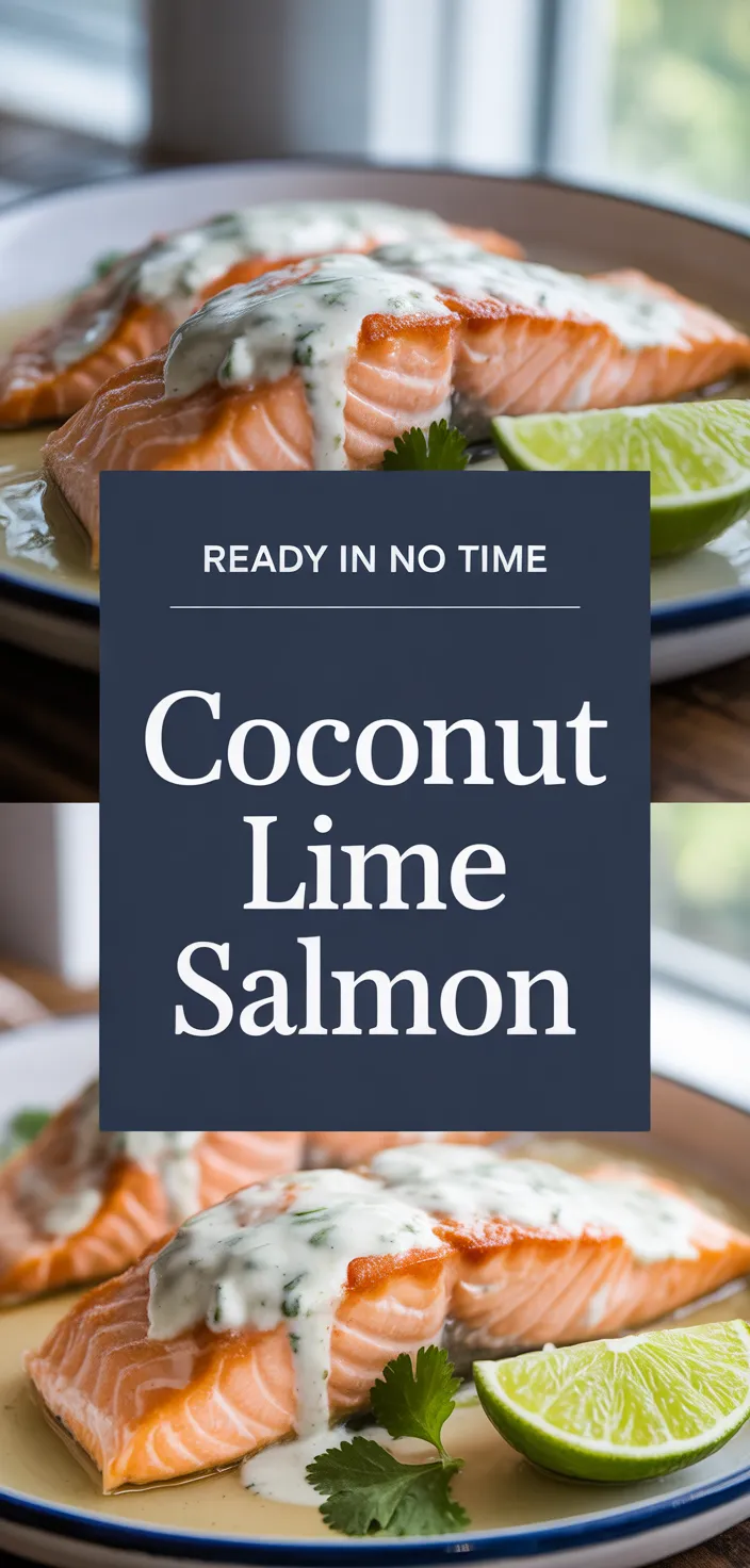 A photo of Coconut Lime Poached Salmon – A Refreshing, Flavorful Seafood Dish Recipe