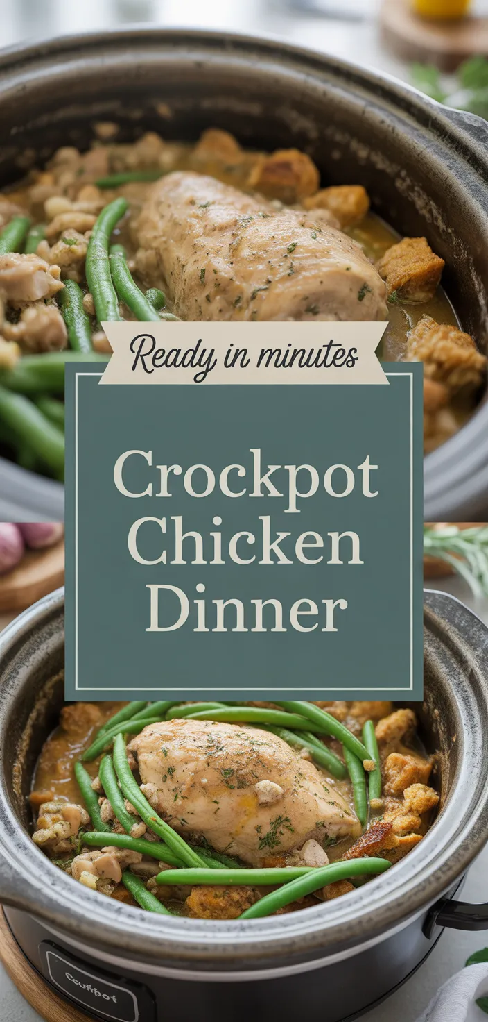 A photo of Crock Pot Chicken And Stuffing Dinner Recipe
