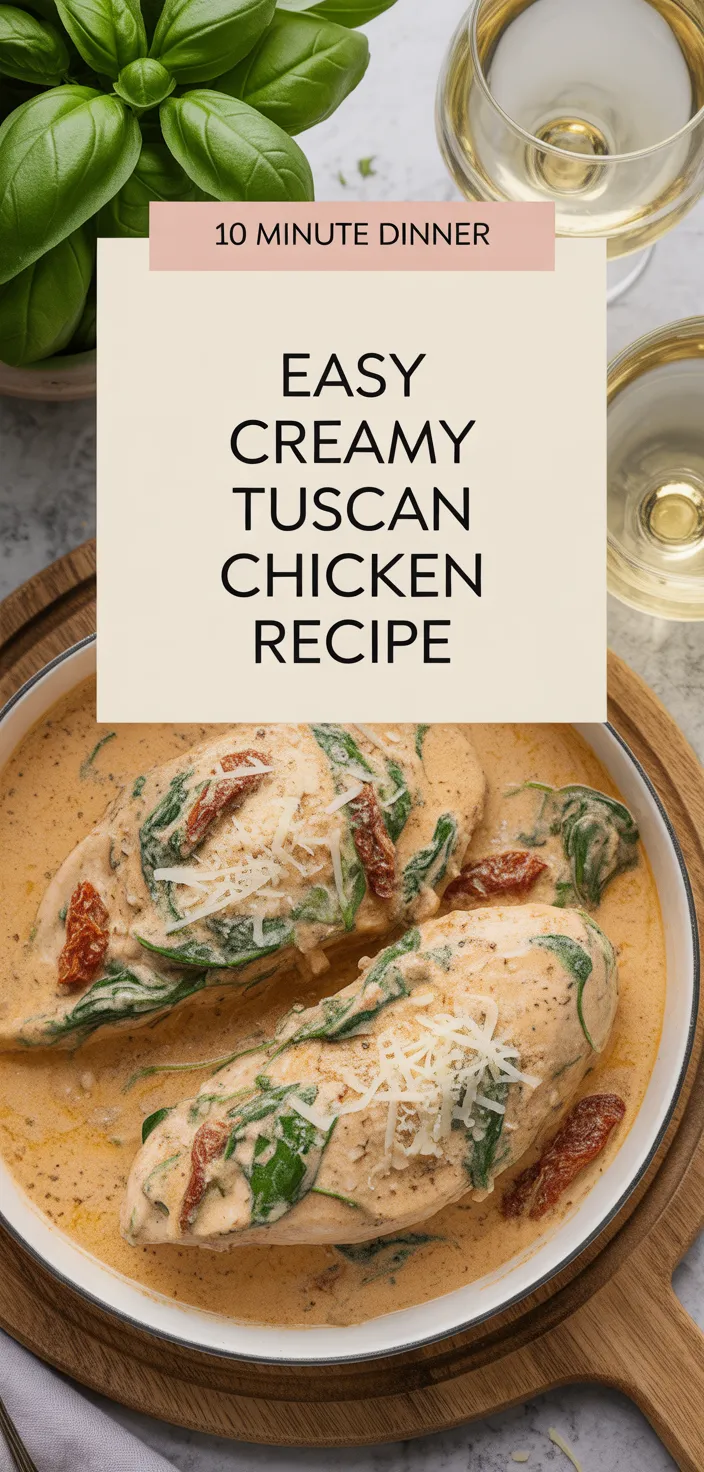 A photo of Easy Creamy Tuscan Chicken Recipe