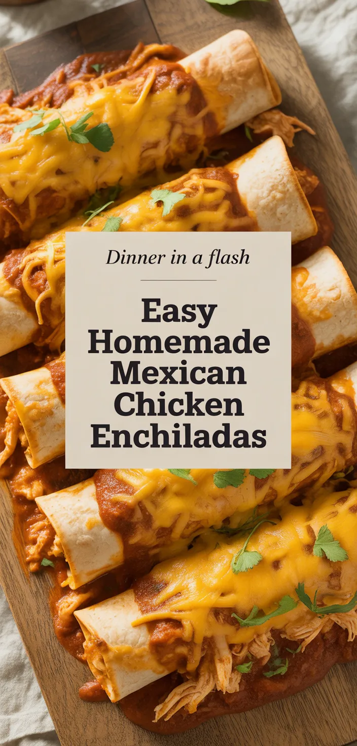 A photo of Easy Homemade Mexican Chicken Enchiladas Recipe