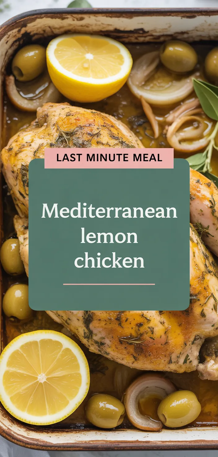 A photo of Mediterranean Chicken With Lemons And Olives Recipe