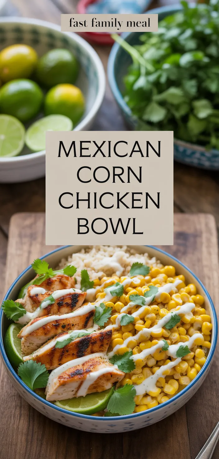 A photo of Mexican Street Corn Chicken Rice Bowl – Easy Weeknight Dinner Recipe