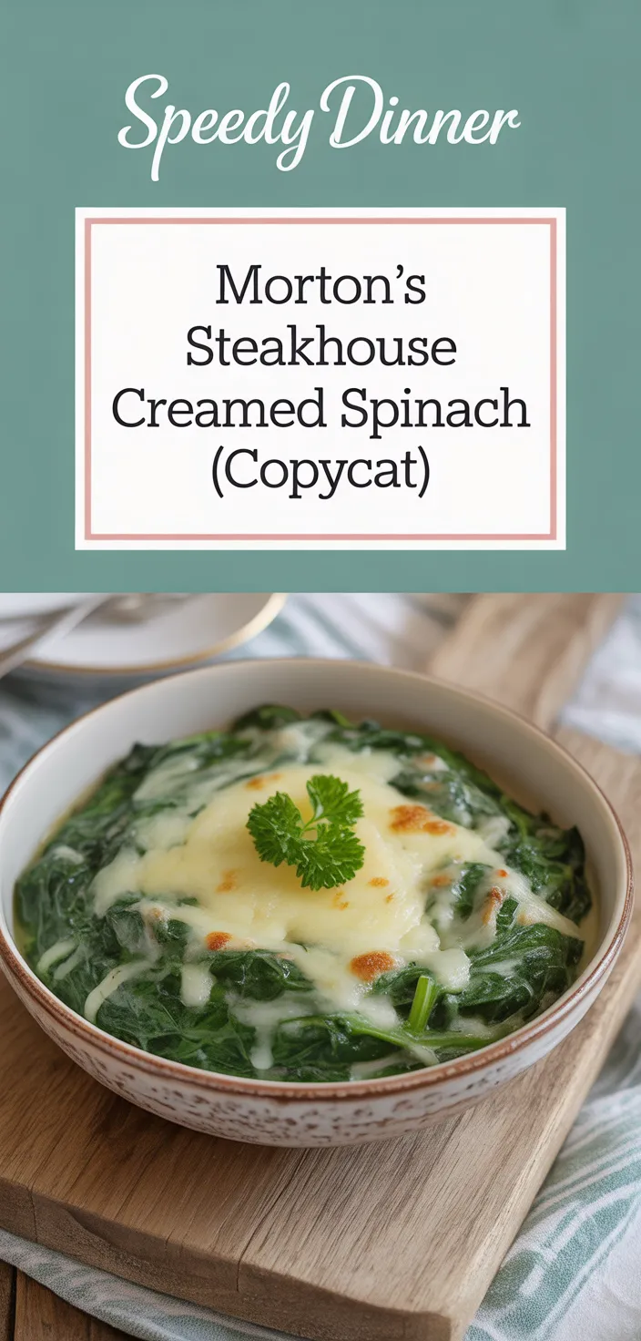 A photo of Morton's Steakhouse Creamed Spinach (Copycat) Recipe