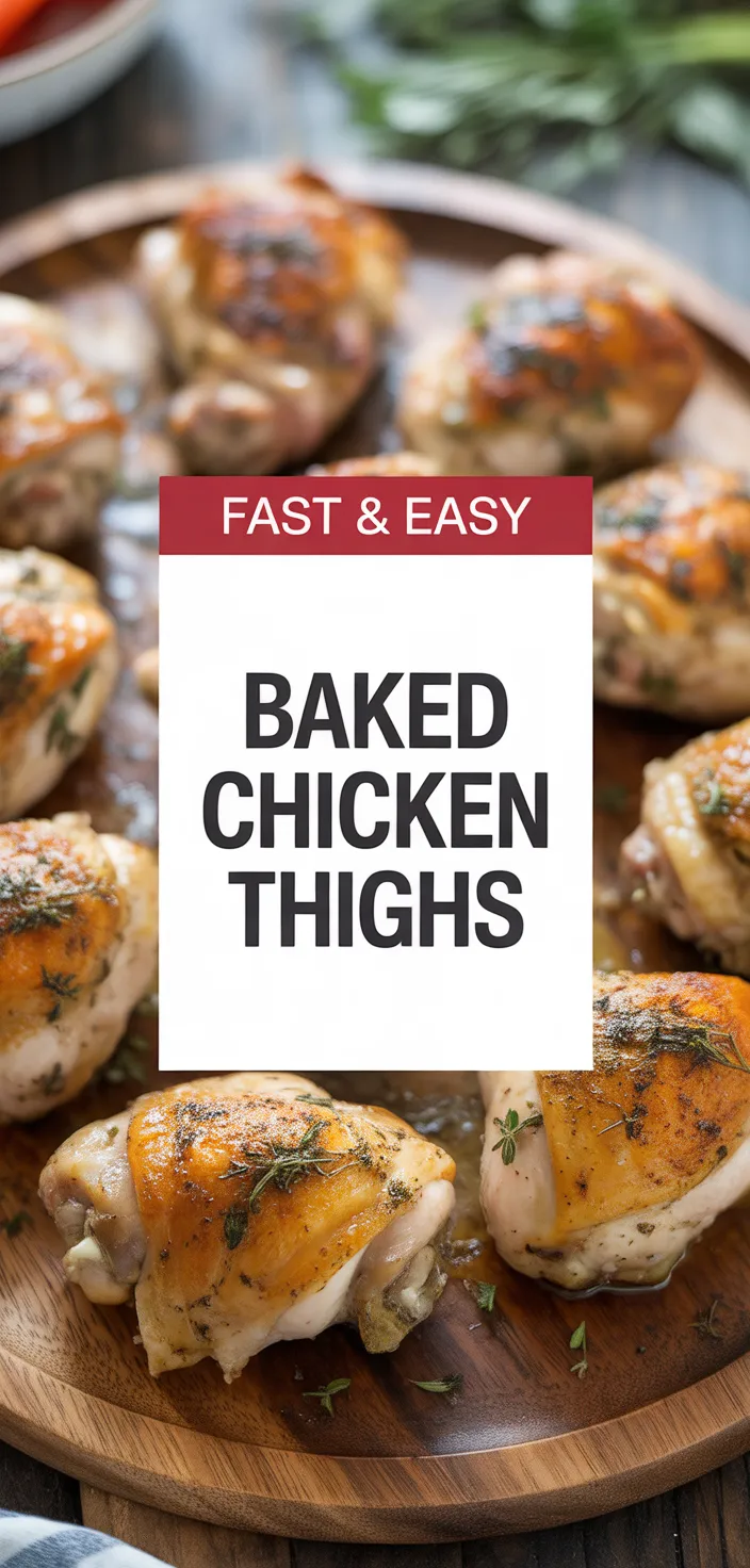 A photo of Oven Baked Boneless Skinless Chicken Thighs Recipe