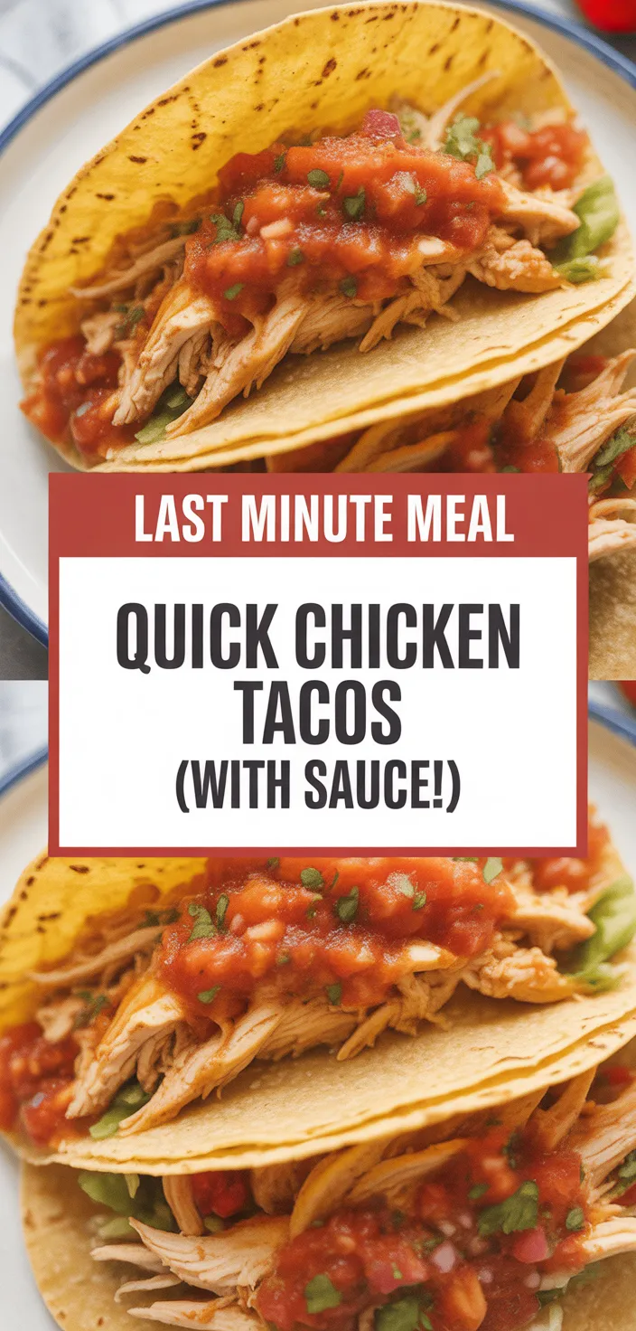 A photo of Quick Chicken Tacos (with Sauce!) Recipe