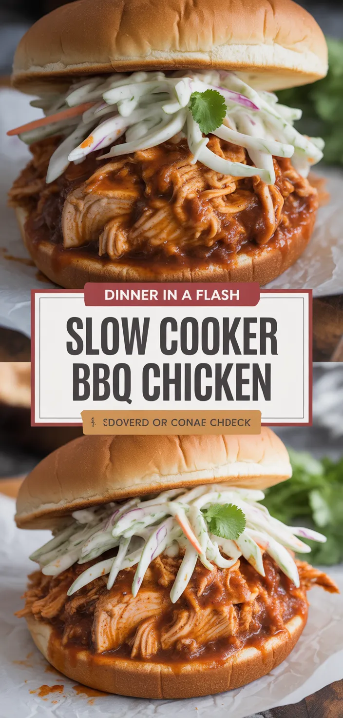 A photo of Slow Cooker BBQ Chicken Sandwich Recipe