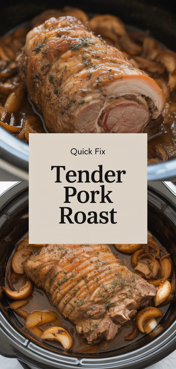 A photo of Tender Slow Cooker Pork Roast Recipe