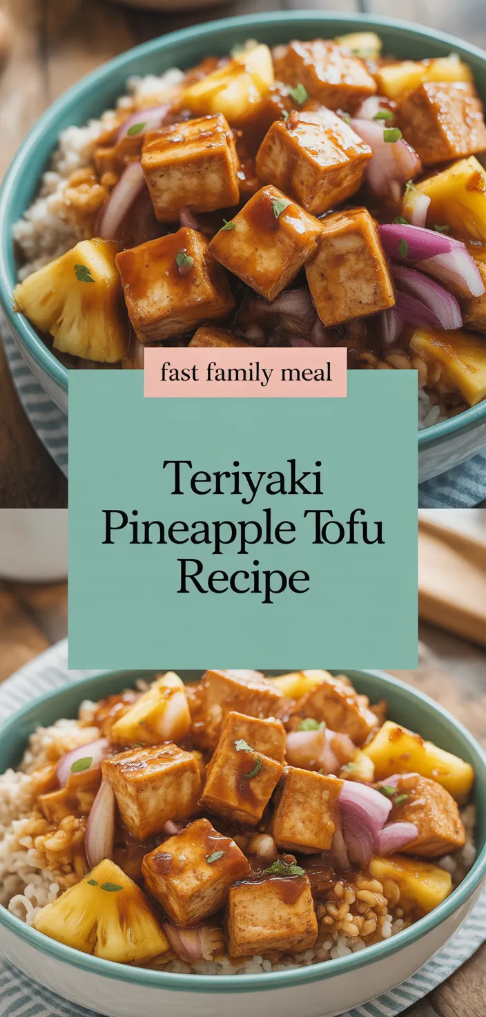 A photo of Teriyaki Pineapple Tofu Recipe
