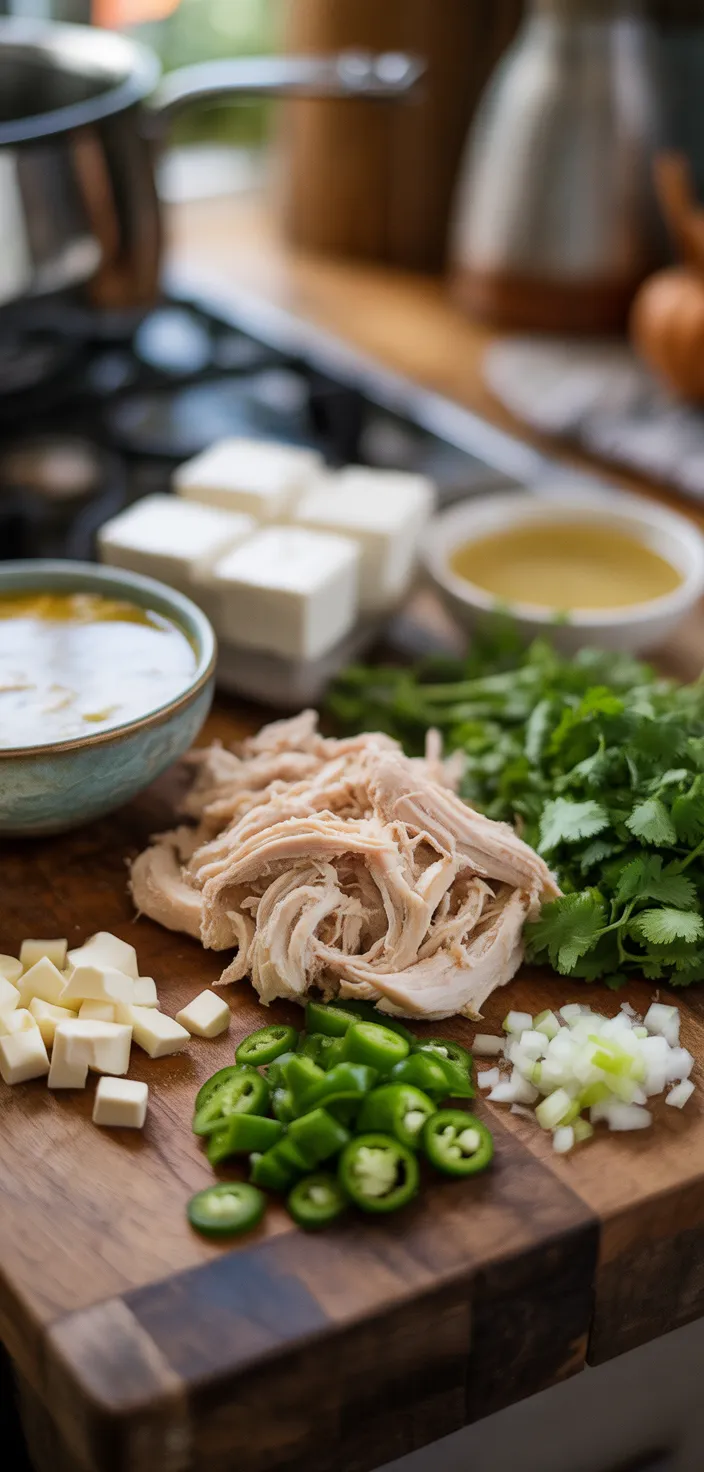 Ingredients photo for Creamy Keto White Chicken Chili Recipe