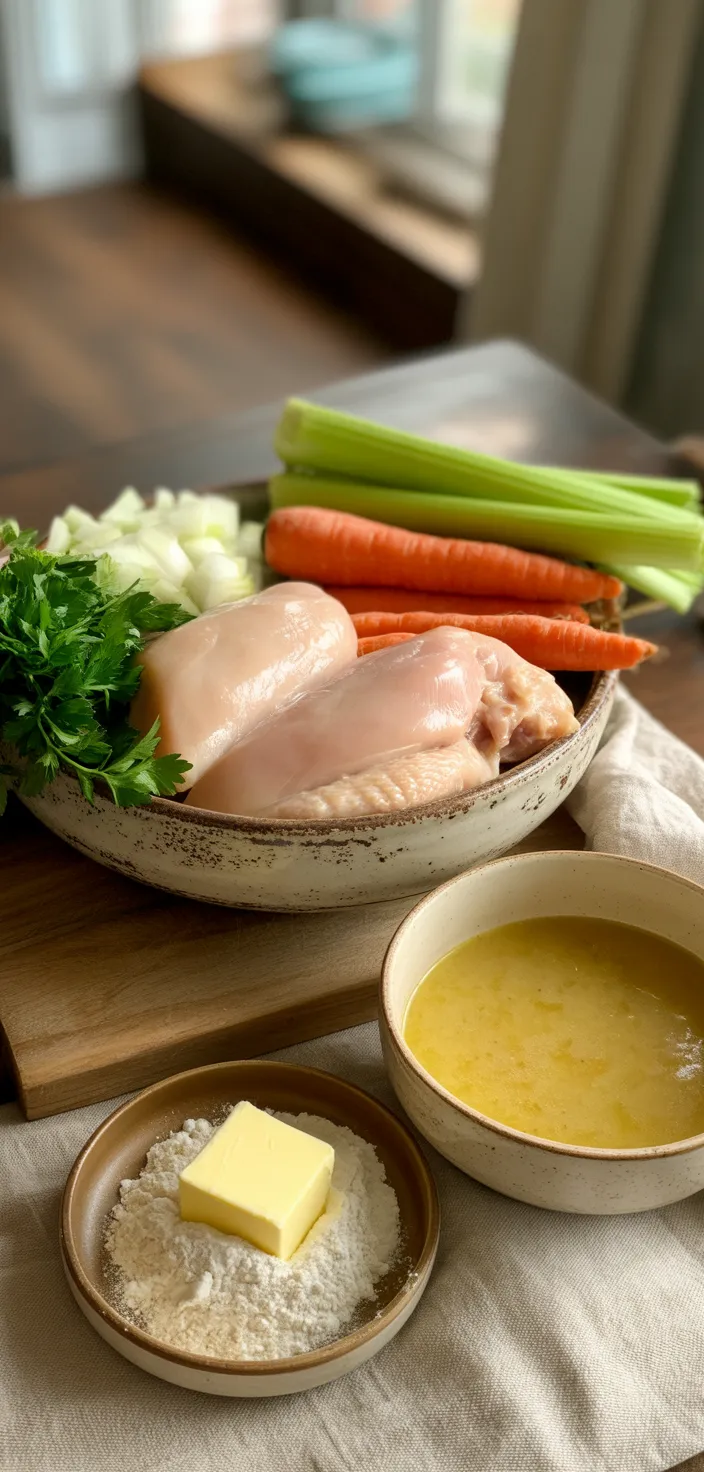 Ingredients photo for Crock Pot Chicken & Dumplings Recipe