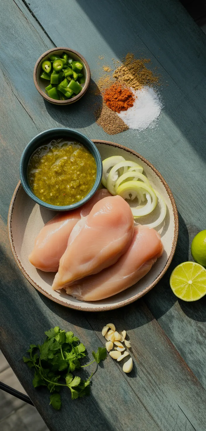 Ingredients photo for Crockpot Salsa Verde Chicken Recipe
