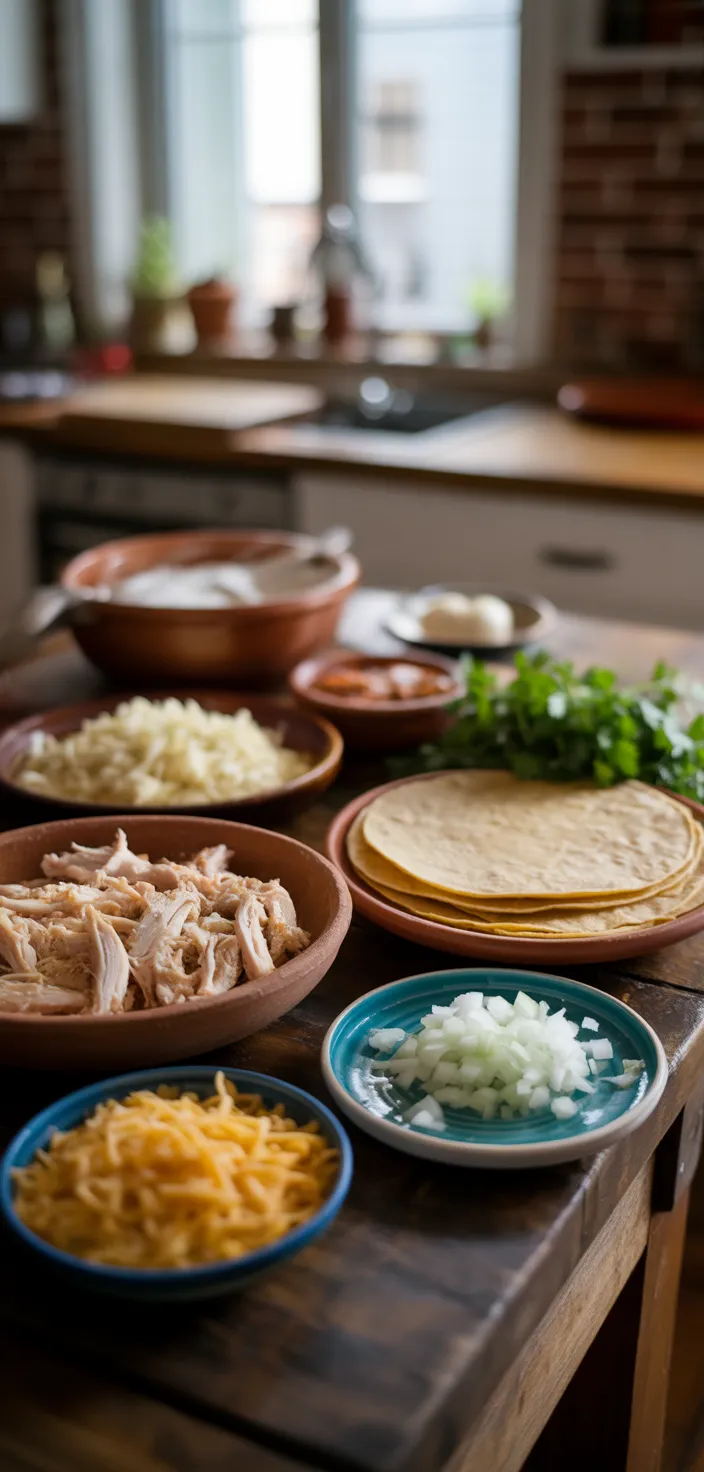 Ingredients photo for Easy Homemade Mexican Chicken Enchiladas Recipe
