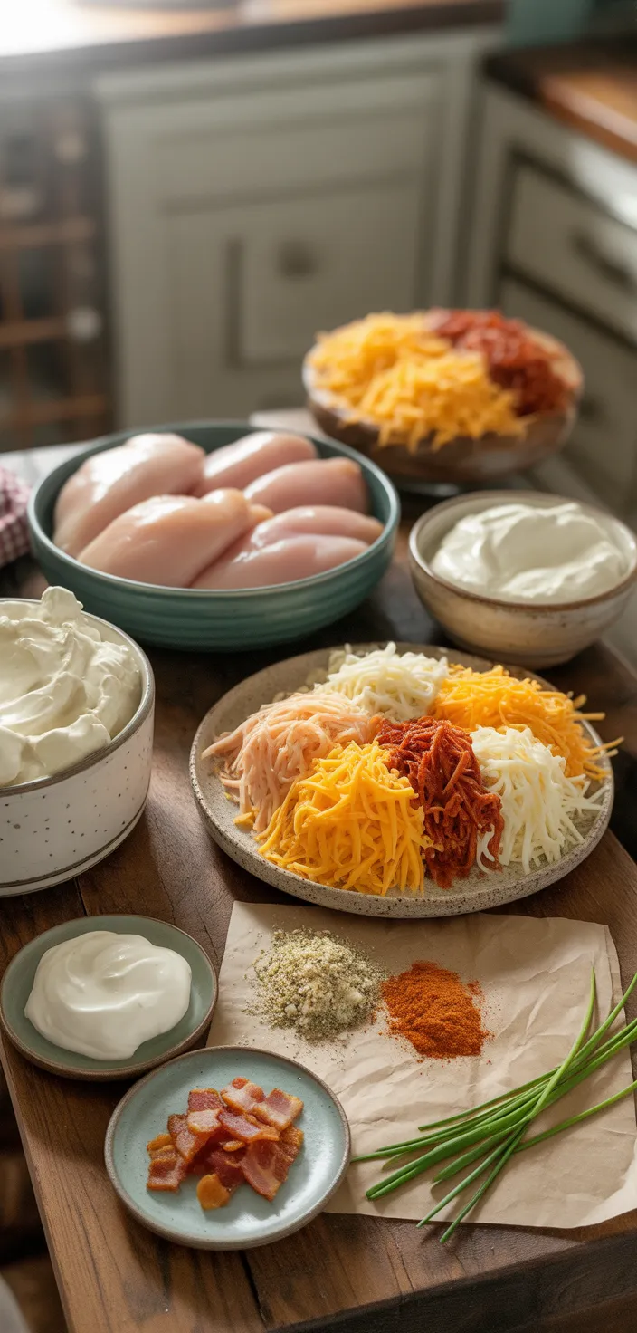 Ingredients photo for Easy Pepper Jack Crack Chicken Recipe