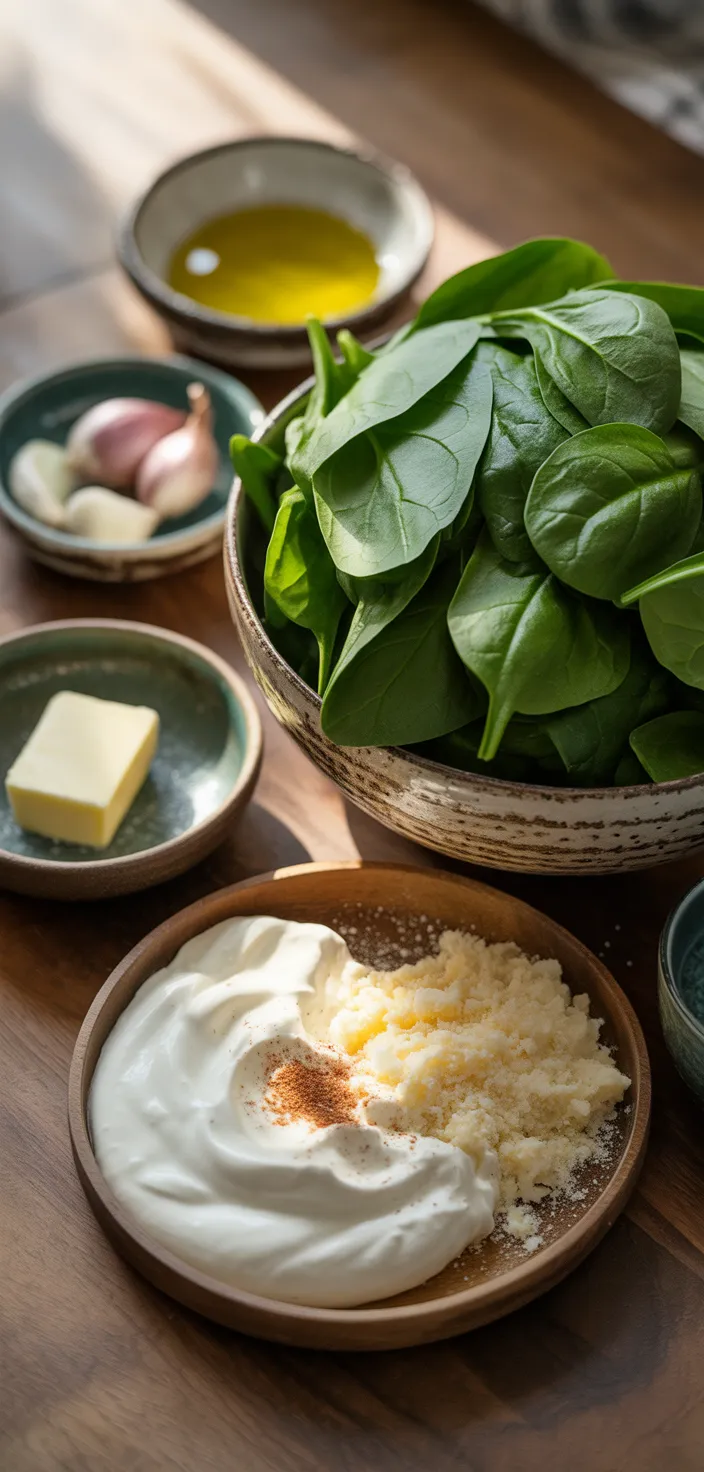 Ingredients photo for Morton's Steakhouse Creamed Spinach (Copycat) Recipe