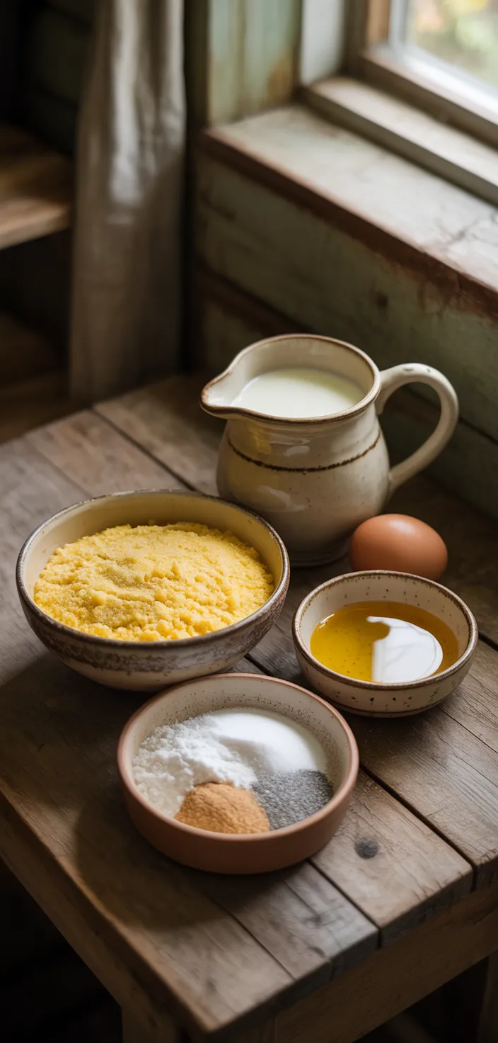 Ingredients photo for Southern Cornbread Hoecakes Recipe